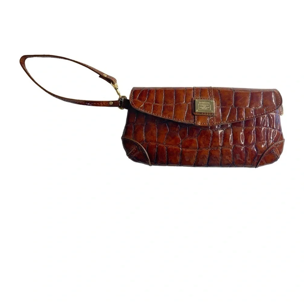 Liz Claiborne Brown Wristlet Clutch - Picture 1 of 5